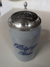 Flötzinger Bräu Rosenheim - Steinzeug Bierkrug + Deckel - Handarbeit - Limitiert