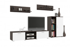 Wohnwand Szopen Wenge Weiß |