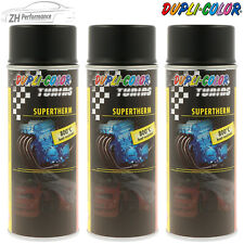 3x DUPLI COLOR SUPERTHERM BLACK 800°C Lackspray hitzefest 400ml