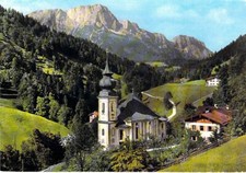 Berchtesgaden AK Maria Gern Abtei Kirche Untersberg Panorama Ansichtskarte