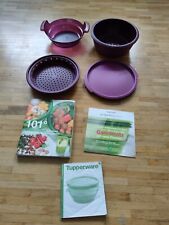 Tupperware MicroGourmet 101°Dampfgarer Mikrowelle mit Kochbuch Gesund Essen lila