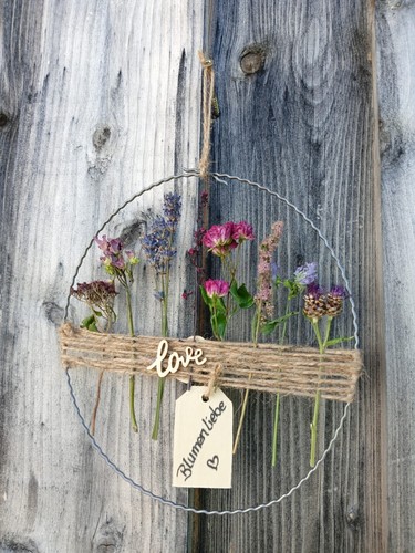 Trockenblumen kranz selbst - trockenblumen,