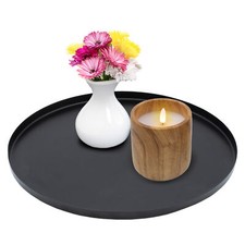 Deko Metall Tablett schwarz -
