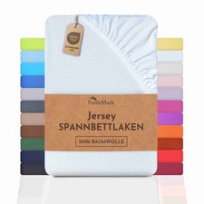 Jersey Spannbettlaken Spannbetttuch Bettbezug 100% Baumwolle viele Farben/Größen