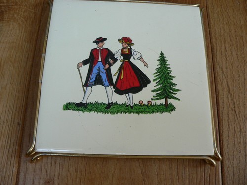 Vintage fliese topfuntersetzer - fliese,