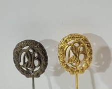 2 Original alte DEUTSCHER SPORTBUND DSB  Anstecknadel Abzeichen Anstecker