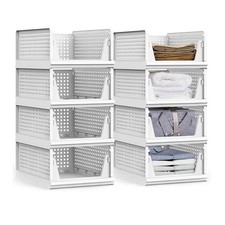 ZPONEED 8 Stück Faltbaren Kleiderschrank Organizer, Schrank Organizer