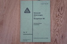 LFE Universal-Ackerwagen Dungstreuer Betriebsanleitung Typ DS 36 Seiten 1956