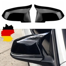 2X Glanz Schwarz Spiegelkappen
