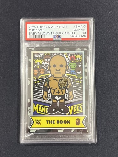 2025 topps wwe bape - the, rock