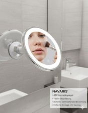 Navaris LED Kosmetikspiegel mit Saugnapf