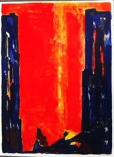 Original-Farblithografie BERND ZIMMER, abstrakt, Edition 6/120, signiert