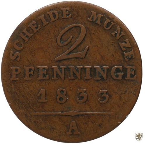 Preussen pfennig 1833 a - preussen,
