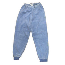 C&A Schlafanzughose Pyjamahose Samt Nicki hellblau Gr. 116 / 122