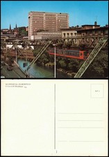 Wuppertal Schwebebahn am Glanzstoff-Hochhaus WUPPERTAL-ELBERFELD 1970