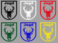Aufkleber Jagd Jäger Wald Wild Forst Hirsch Reh Auto PKW versch. Farben zur Wahl