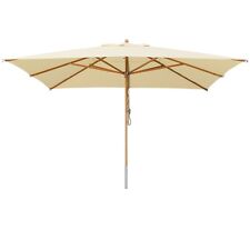 anndora Sonnenschirm 4x4 m eckig Holzschirm Buche 400 cm FSC zertifiziert B-Ware