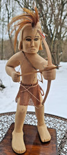 Weichholz Indianer Figur aus
