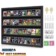 Holz Hängevitrine 36 Abgestufte Vitrine Schaukasten Sportkarten UV-Schutz Sammel