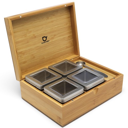 Holz teebeutelbox 5x18 cm - teebeutelbox,