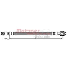 Metzger Bremsschlauch vorne
