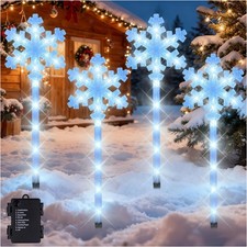 4er Set LED Gartenstecker