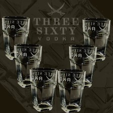 6 THREE SIXTY VODKA GLÄSER