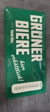 Original_GRÜNER BIERE_Blechschild mit Thermometer_Rare !!!