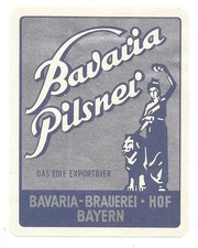 Bieretikett Bavaria-Brauerei