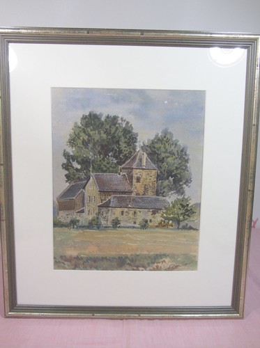 Bild gemälde kirche aquarell - kirche,