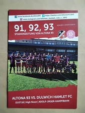 Programm Testspiel 2018 Altona