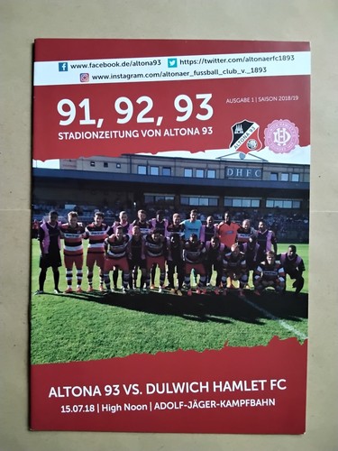 Programm testspiel 2018 altona - testspiel,