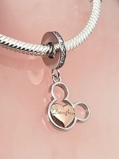 TOCHTER BÄR HERZ CHARM GEBURTSTAGSGESCHENK 🌺 925 STERLING SILBER FÜR ARMBAND