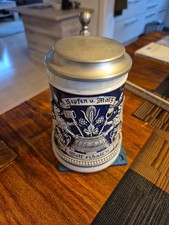 Steinbierkrug mit zinndeckel - mit,