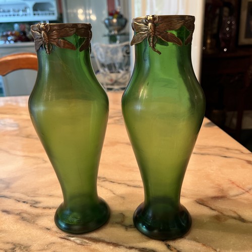 Art deco glas vase libelle - glas,
