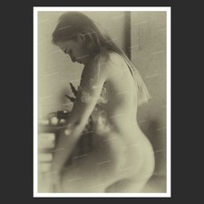Vintage Fotoabzug SW Nude Akt