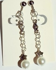 Ohrclips Clips Ohrringe weiß