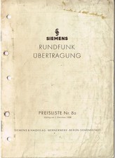 Prospekt Siemens Flaschenmikrofon Röhrenverstärker Lautsprecher ELA 1938