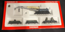 Fleischmann 5597 H0 Kran Krupp Ardelt Weichenkran Bergekran Set neuwertig #K258