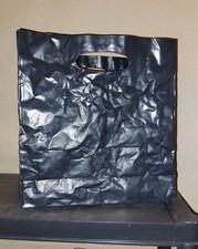 Papierkorb Mülleimer Knitteroptik schwarz aus Kunststoff