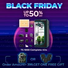 Mars Hydro Smart Growbox Komplettset LED+Inline Fan kit+Clip on Fan w/RJ 12Port