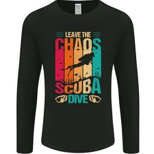 Verlassen Das Chaos Go Scuba Tauchen Diver Tauch Herren Langarm T-Shirt