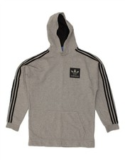 ADIDAS Herren Grafik Hoodie Pullover Small Grau Baumwolle BO08