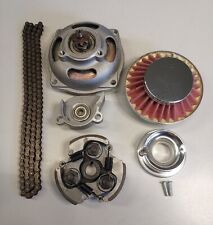 Pocketbike Minibike Kupplung Glocke 9T 25H Kette Luftfilter AluAdapter 49ccm Set