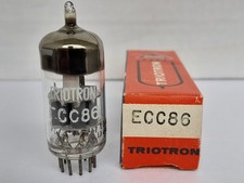 ECC86  ( 6GM8 )  Röhre PHILIPS / TRIOTRON  - NEU  /  NOS  -  ECC 86