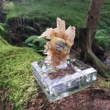 Sammlung Auflösung-Baryt xx auf Schwefel-Mineralien,  Kristalle, Raritäten