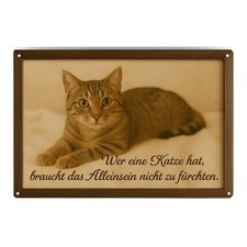 Katze Katzenschild Spruch