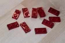 10 rot durchsichtige Lego