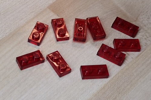 Rot durchsichtige lego - 10,