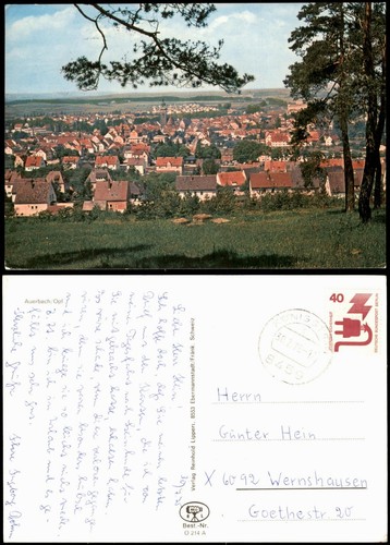 Ansichtskarte auerbach der - ansichtskarte,